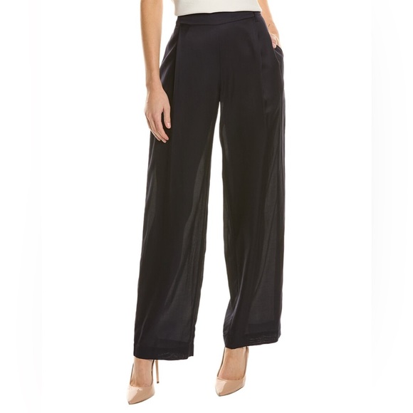 VINCE Silk-Blend High-Waist Pull-On Pants - Picture 3 of 14